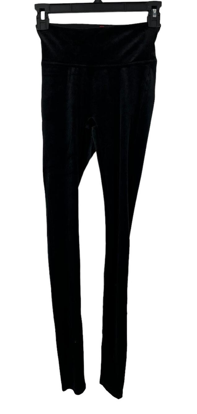Spanx Pants velvet pull on black X-Small XS